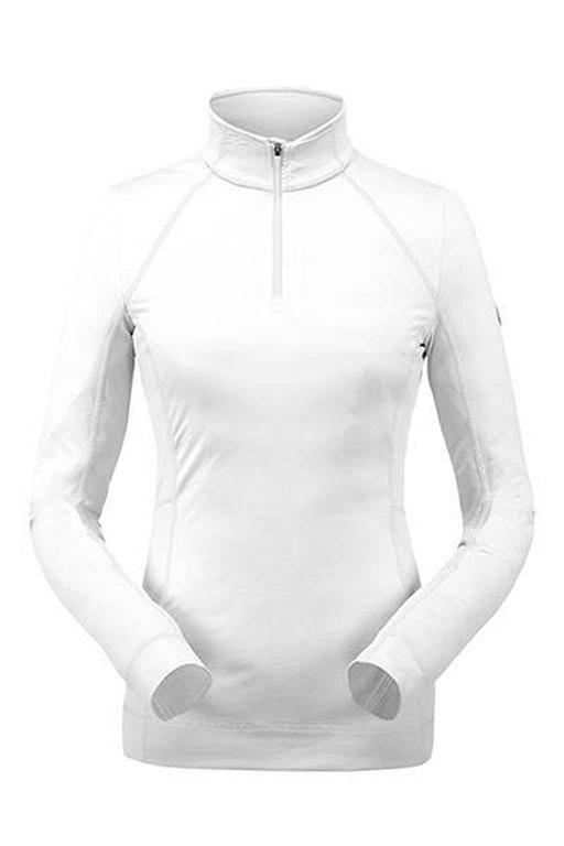 Top Spyder Savona Zip T-Neck Blancos Para Mujer Mexico MX69125